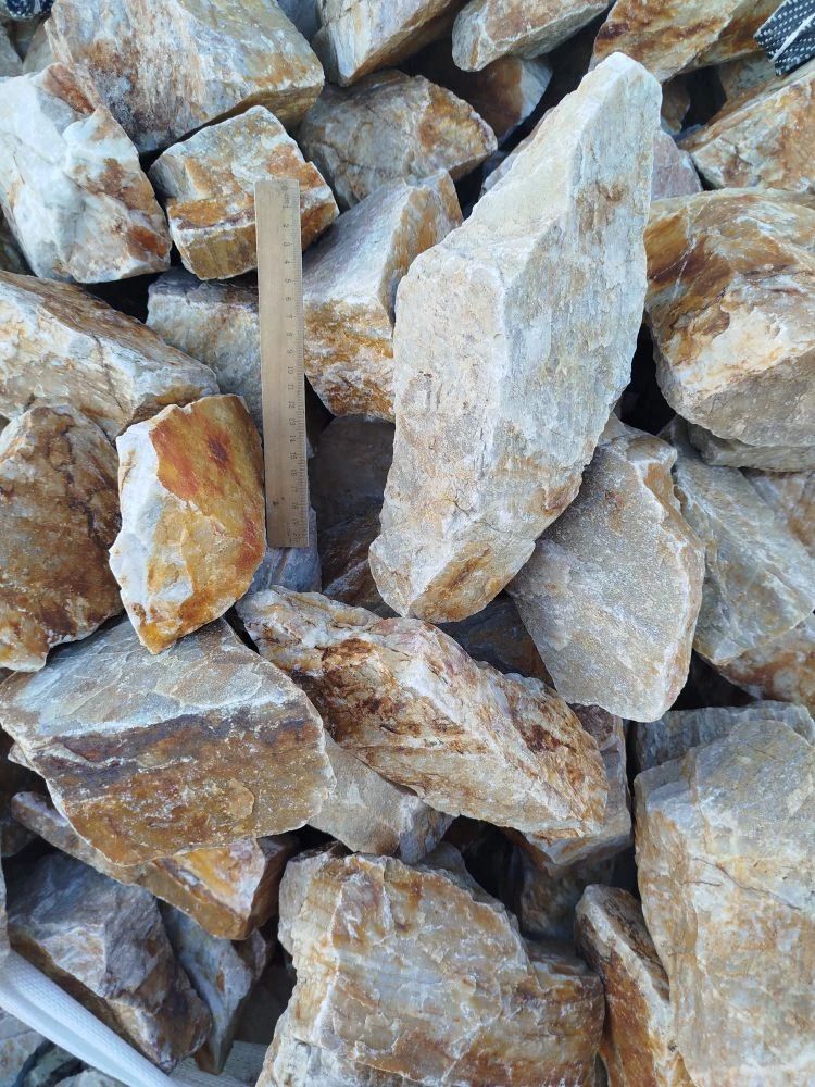 Булыжник Кварцит медовый /тонна