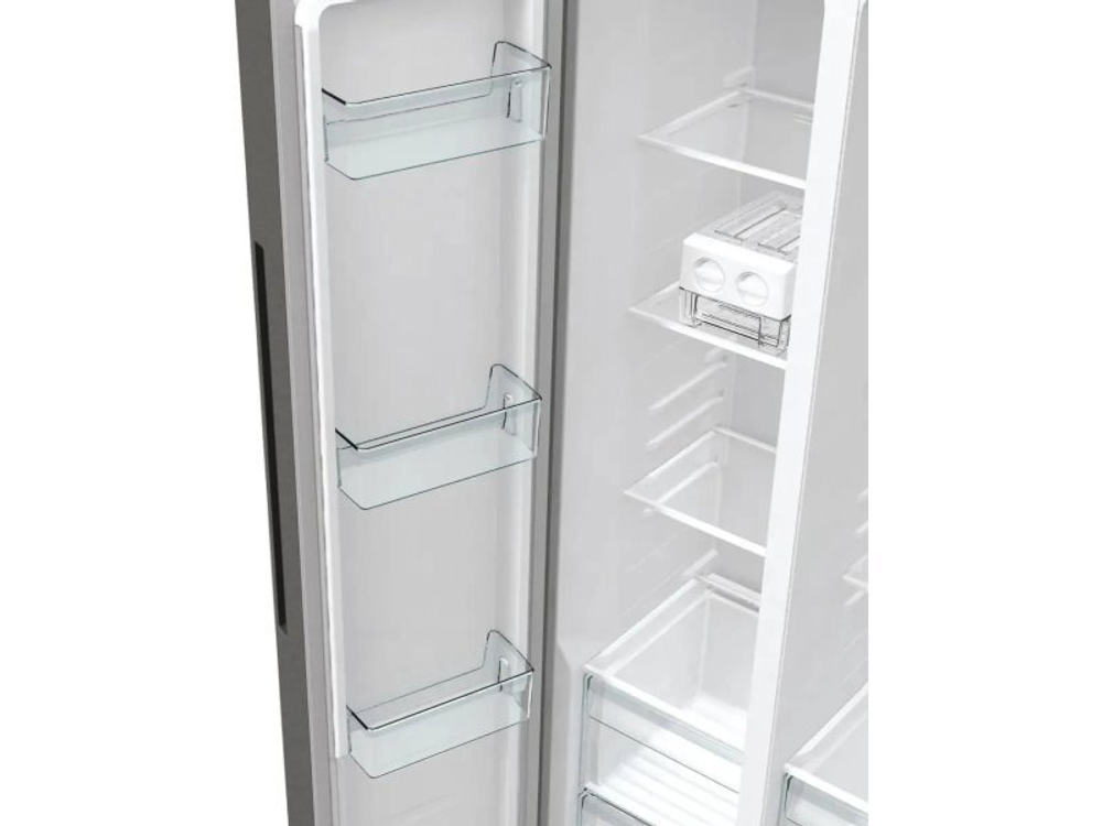 Холодильник двухкамерный Gorenje NRR9185EAXLWD Side by Side серебристый