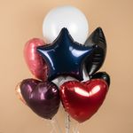 Шар (19''/48 см) Звезда, Сапфир, 1 шт.