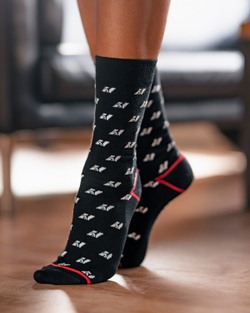 Высокие носки Nebbia 104 N-pattern knee-high black