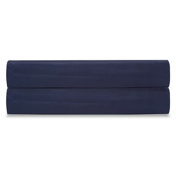 Простыня на резинке из сатина темно-синего цвета Essential, 200х200 см