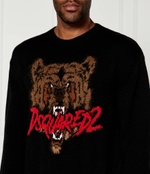 Хлопковый свитер Dsquared2 - черный(S74HA1495 D13053)