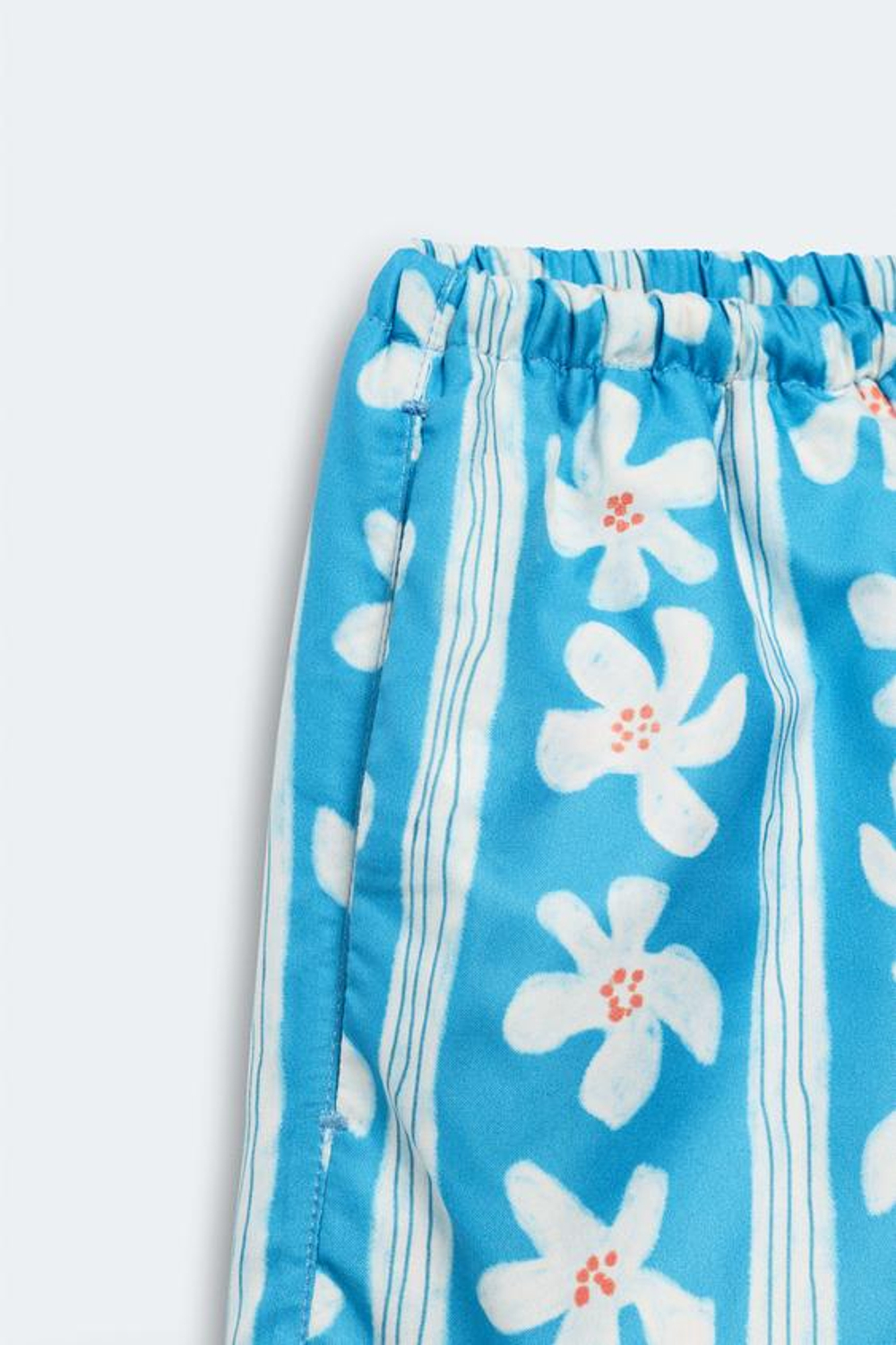 ZARA ПЛАВКИ С ЦВЕТОЧНЫМ ПРИНТОМ - LIMITED EDITION, СВЕТЛО-ГОЛУБОЙ