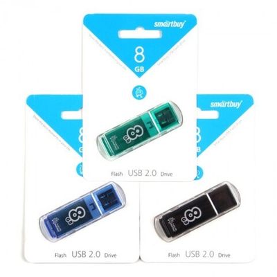Флеш-накопитель 8 Gb Smart Buy Glossy series Синий