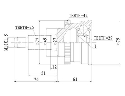 ШРУС наружный  SUZUKI Liana 04 GANZ GIK04054