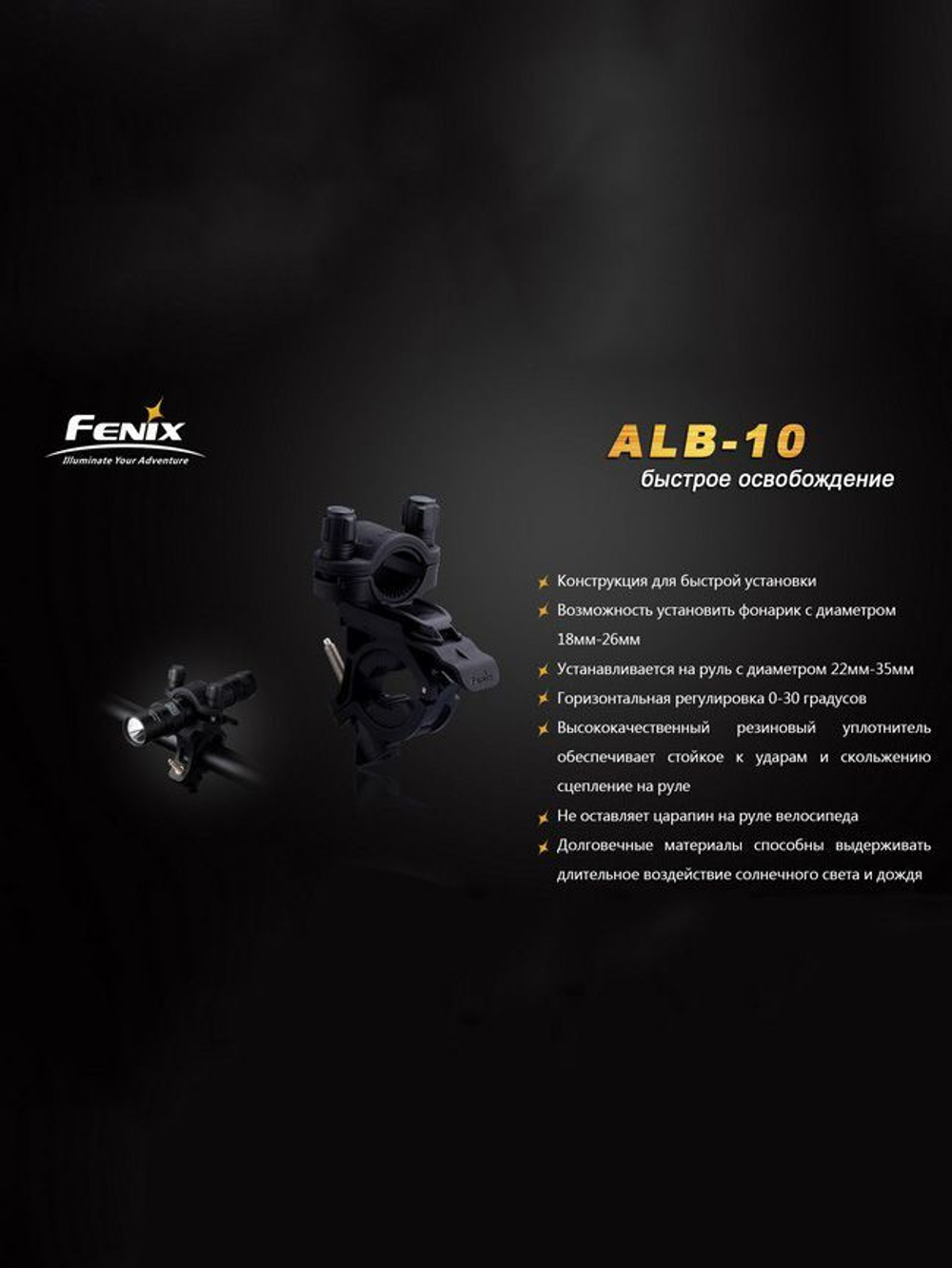 Крепление Fenix велосипедное ALB-10
