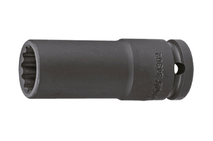 Ударная длинная головка 1/2' 19мм. 12 граней 84302M19