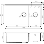 Кухонная мойка Omoikiri Tedori 85-2-U-WH