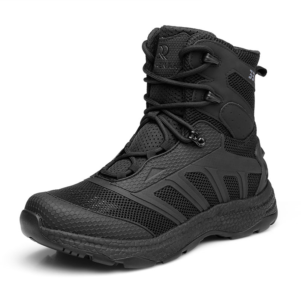 QIANGREN 3515 Summer Men"s Outdoor Training Boots Men"s High Top Work Boots Tactical Boots
