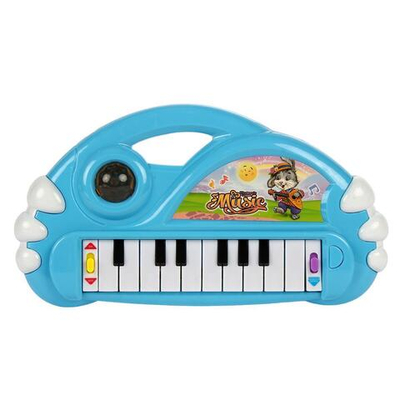 Пианино на бат., розовый, пакет 856-3