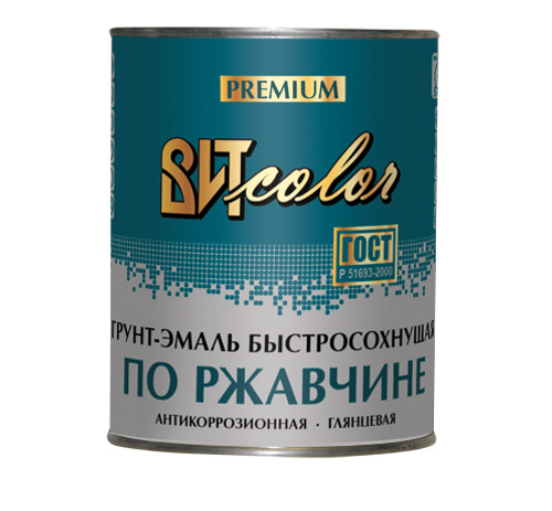 Грунт-эмаль по ржав.4*1 черная ВИТ color 0,8 кг