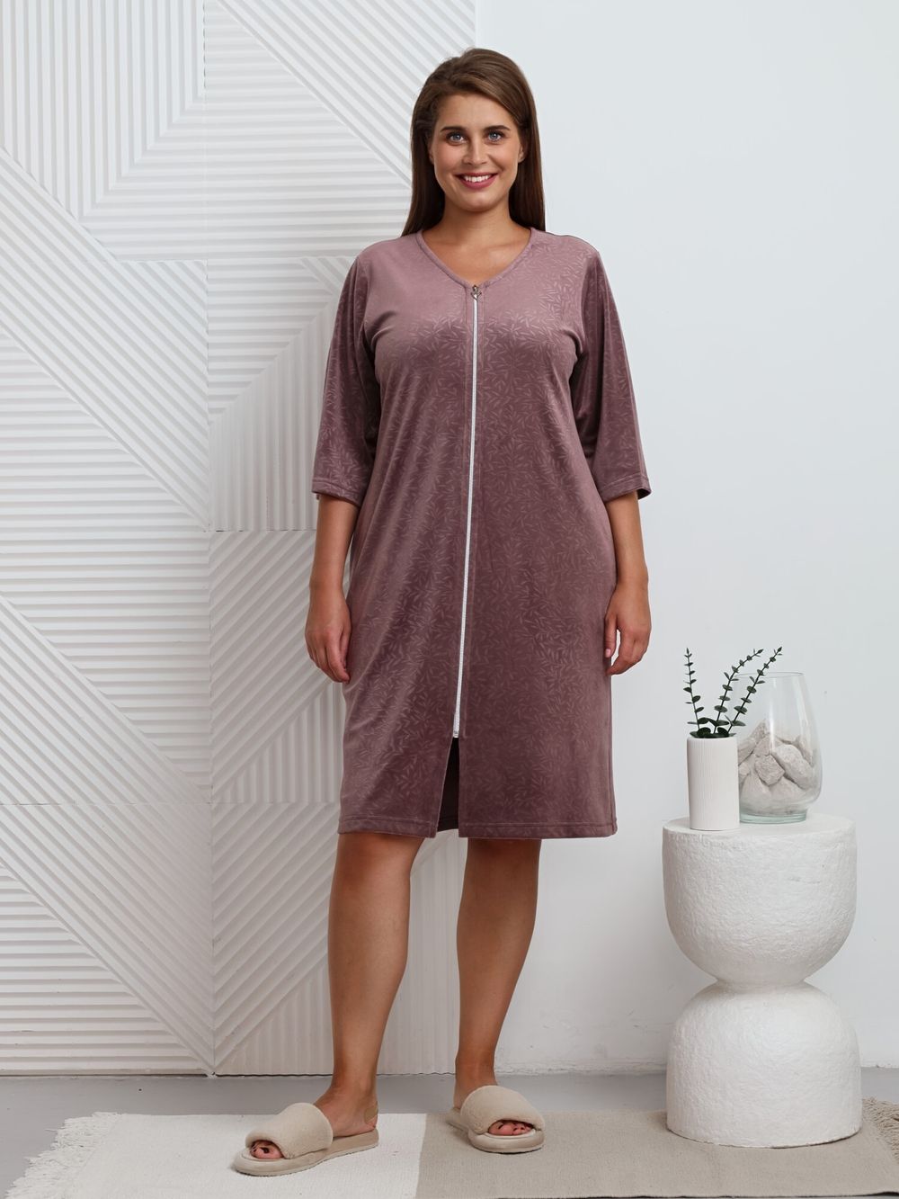 Халат Бархат Виотекс КАПУЧИНО