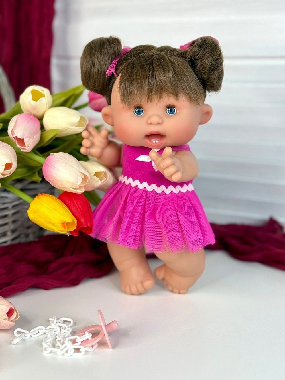 Пупс Nines 26см PEPOTE с закрывающими глазками (N804B1)