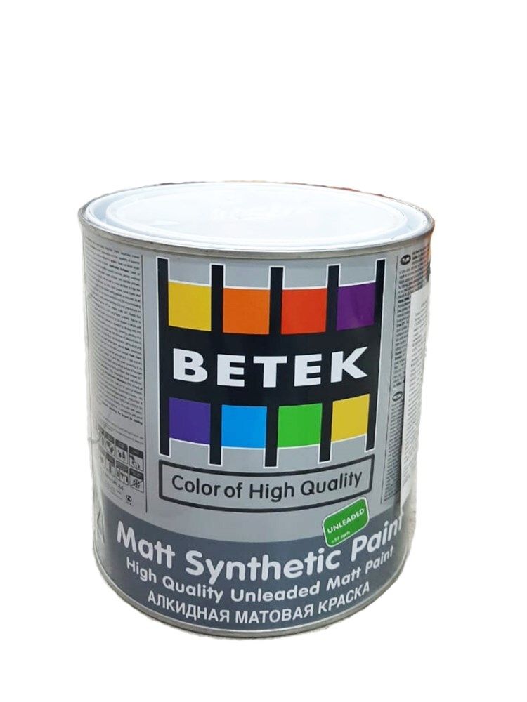КРАСКА BETEK SYNTHETIC PAINT MATT АЛКИДНАЯ МАТОВАЯ 0,75Л
