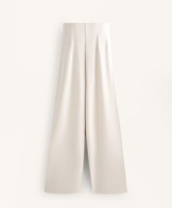 OYSHO Брюки прямого кроя из мягкого со складками, норка