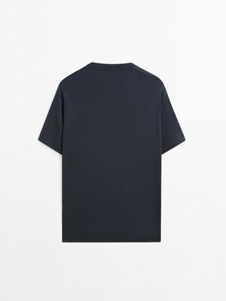 Massimo Dutti Футболка из 100% хлопка, синий