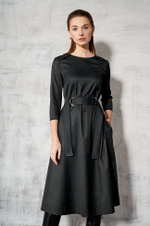 51351 Платье женское (графитовый жаккард)