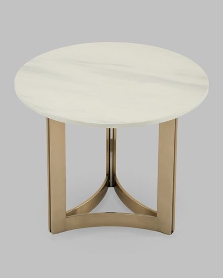 Журнальный столик Кассия 60*60 см светлая керамика