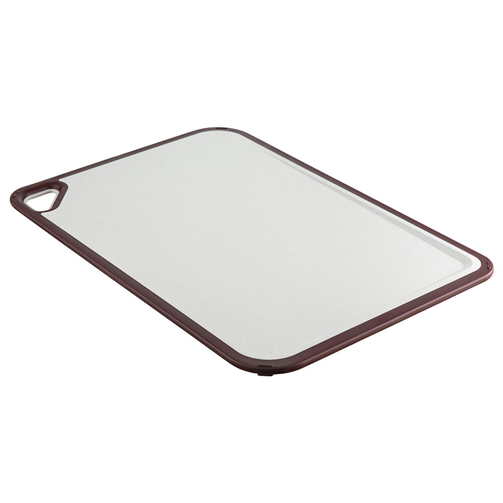 Доска разделочная из пшеничного волокна Homi, 44х30 см, светло-серая с темно-сливовым кантом