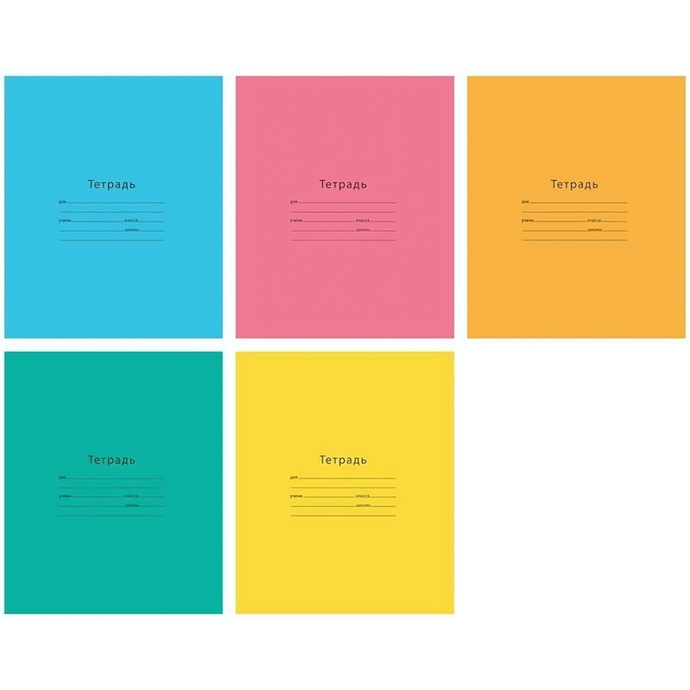 Тетрадь школьная А5 12л клетка "Одноцветная. INTENSIVE" 183212 (Спейс)