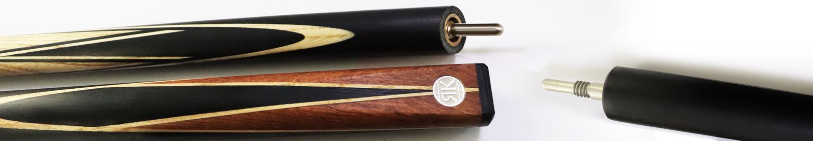 Кий Снукер Ричард 4-х сторонний запил,16 запилов; 2-РС с удлинителем; ясень/черный граб/ятоба(ЯК) фото №3