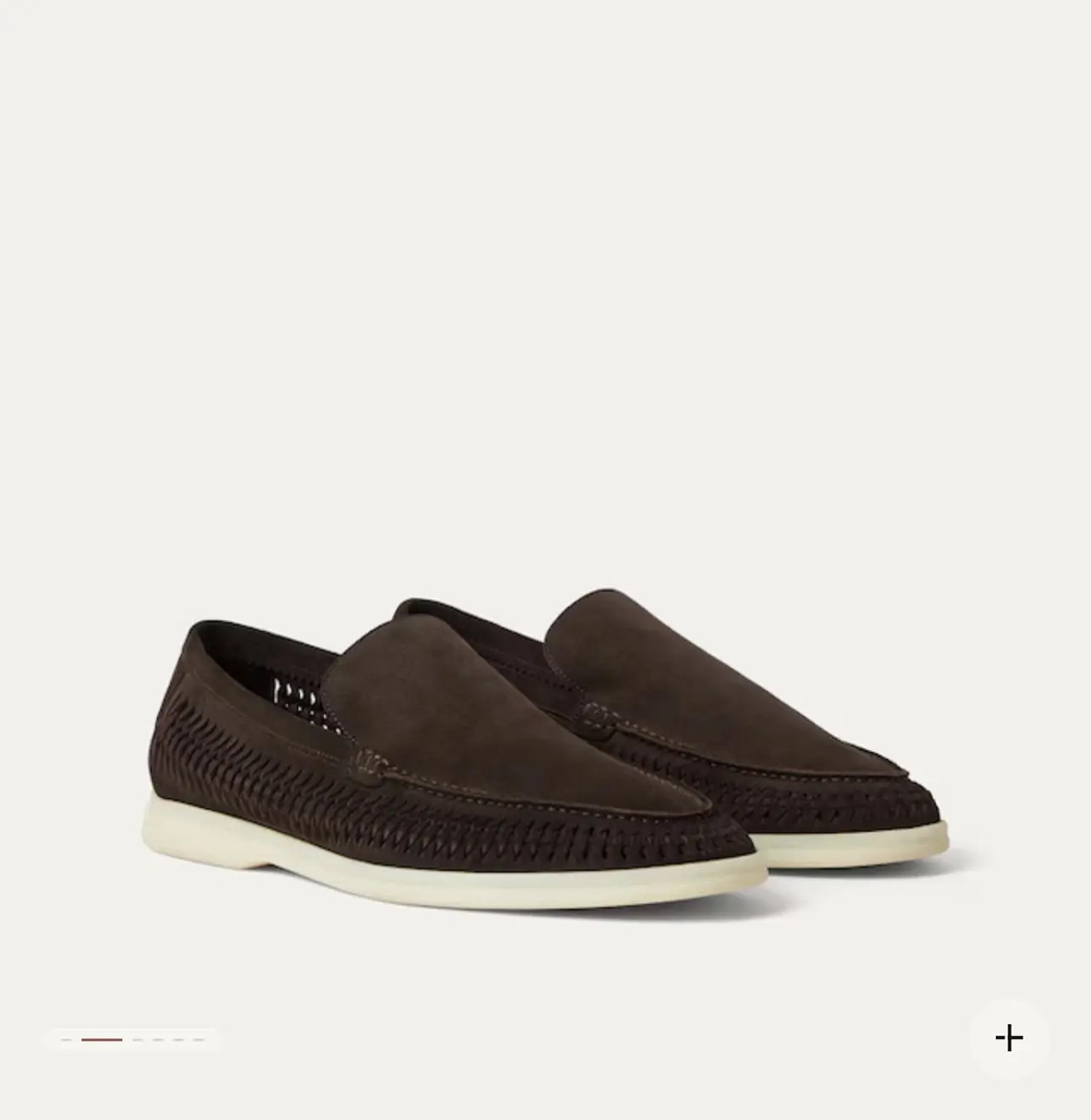 Лоферы Loro Piana Summer Walk с плетением по периметру