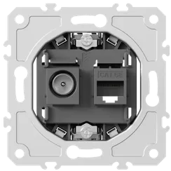 Donel механизм розетки RJ45/TV cat.5,ClassE-8/0-2400 МГц, серия DB