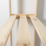 Стеллаж для рассады на подоконник деревянный 50 см, для игрушек и книг, в натуральной отделке