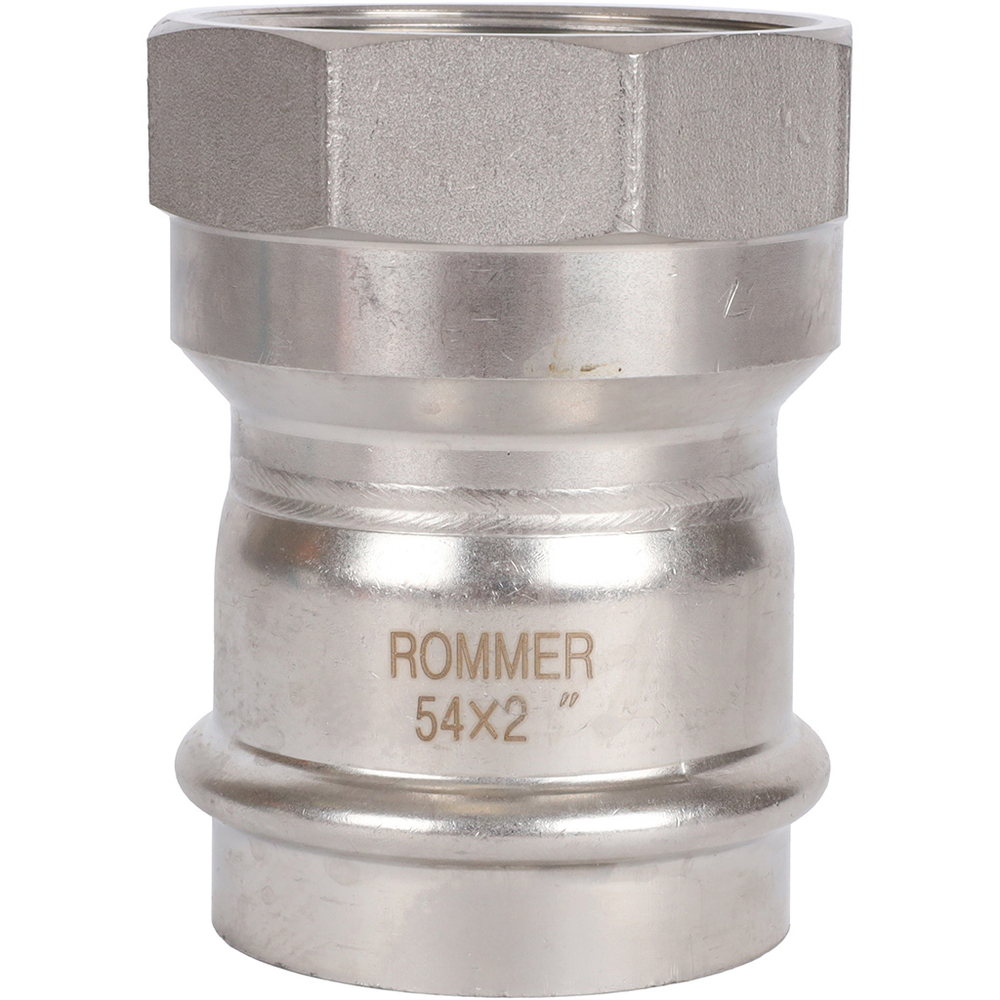 ROMMER Переходник с ВР 54x2" из нержавеющей стали прессовой