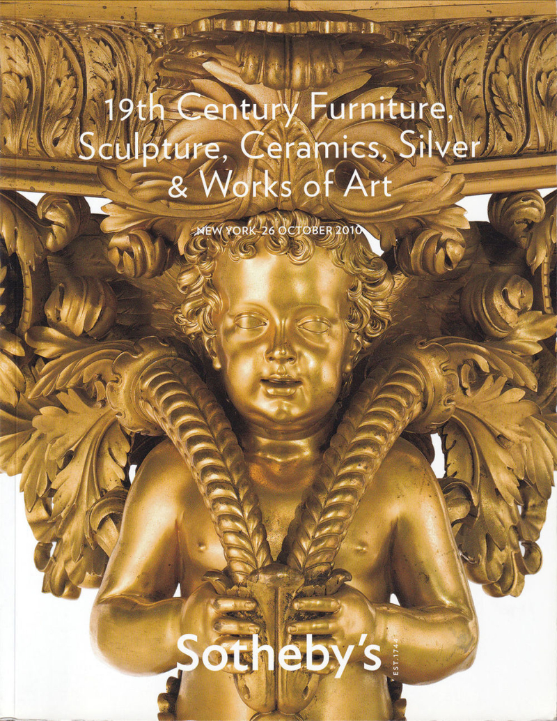 Каталог аукциона Sotheby’s, Нью-Йорк, Мебель, скульптура, керамика, серебро и предметы искусства XIX века от 26 октября 2010 года