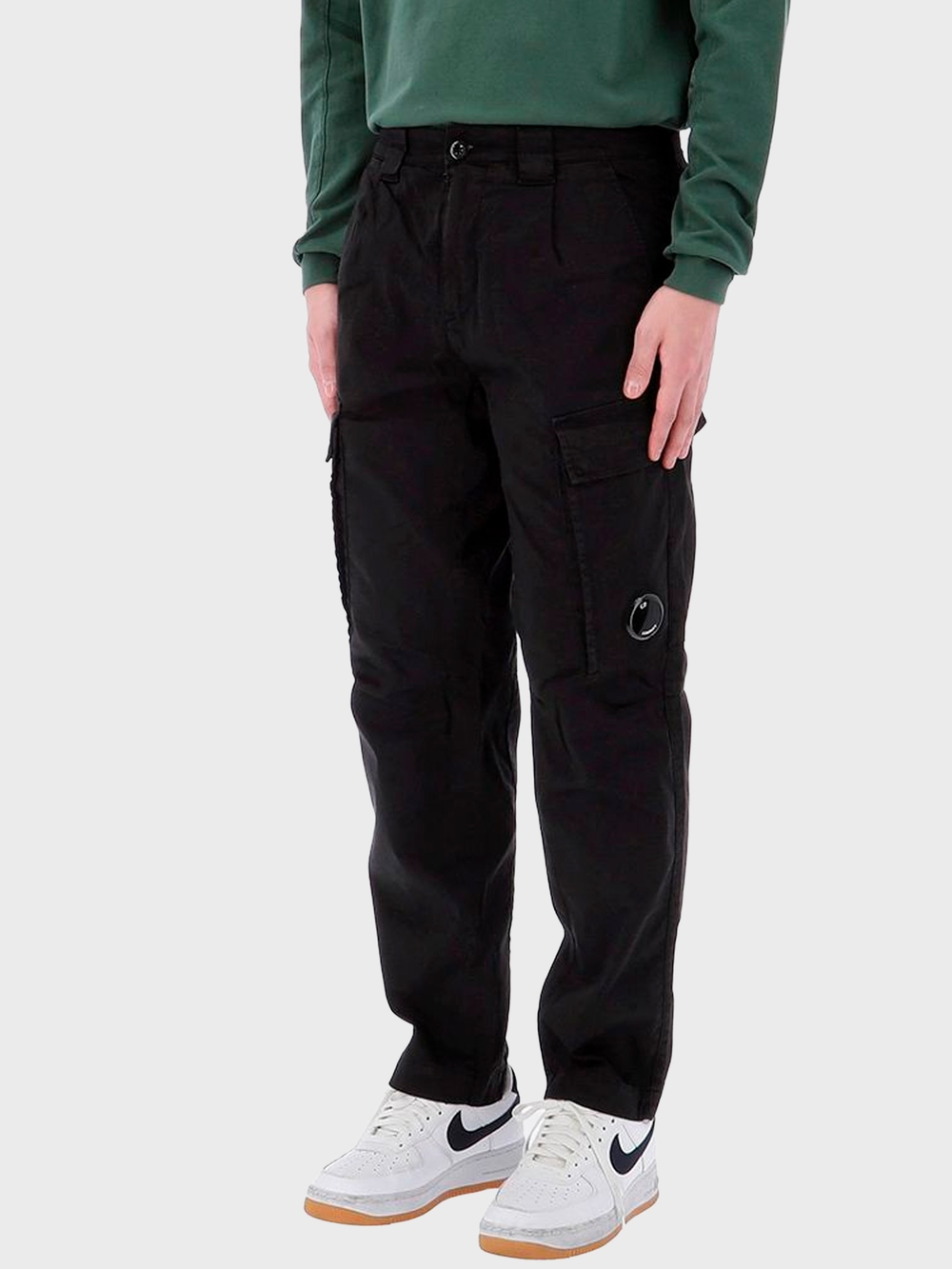 Брюки C.P. Company Sateen Stretch Sateen Loose Cargo Black