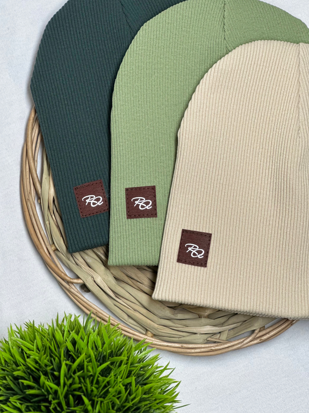 Шапка-снуд детская 2-х слойная Полынь