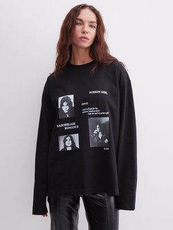 Лонгслив Poison girl, черный