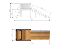 Детская горка TORUDA Север wood-1 (скат 2.3 м)