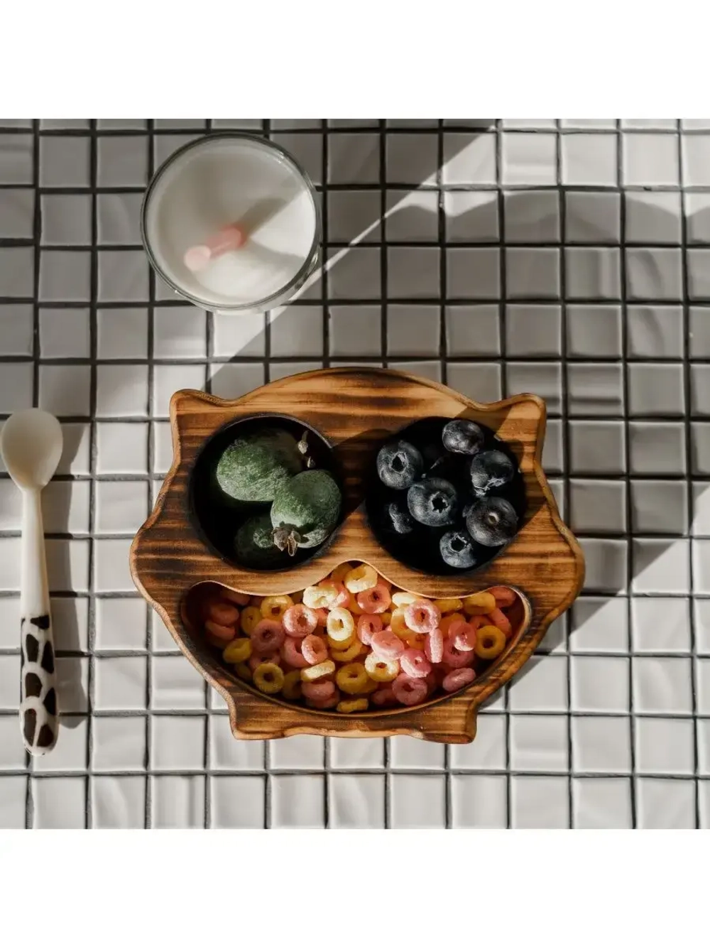 Деревянная менажница "Каширский Кот" из кедра