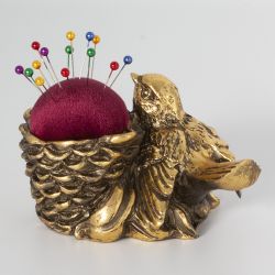 Игольница Птичка Терра Бронза