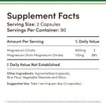 Double Wood Supplements - Magnesium Citrate 180 capsules
