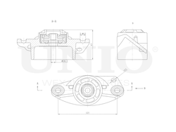 Опора амортизатора задняя UNIO RMP-13058