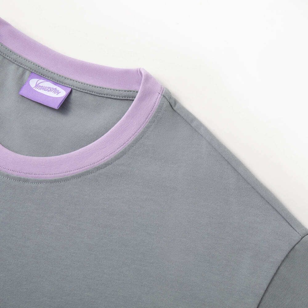 Футболка Ymkashix Love серая / пурпурная