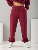 Костюм с брюками КБис-091/винный-п