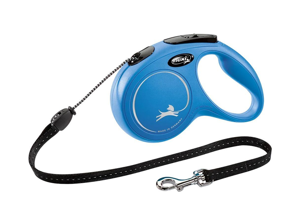 Поводок-рулетка Flexi New Classic cord M 5m 20 kg blue