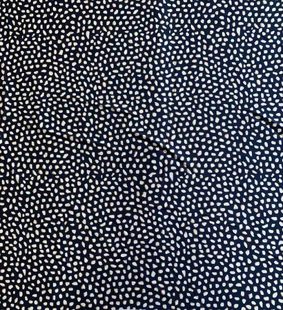 Плательная принт, точка молочн на синем BAVARIA