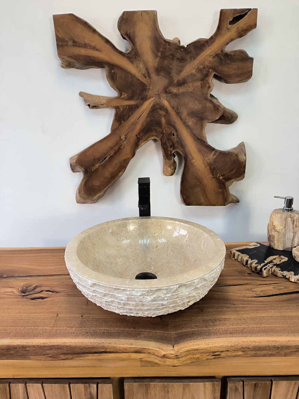 Раковина из мрамора Bowl Cream EM-65890 45х45х15 из натурального камня