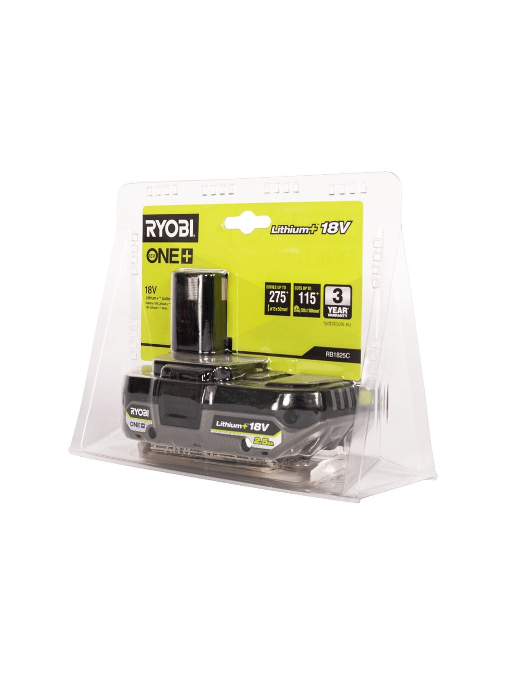 Аккумулятор RB1825C ONE+ 18В, 2.5Ач Ryobi 5133005516