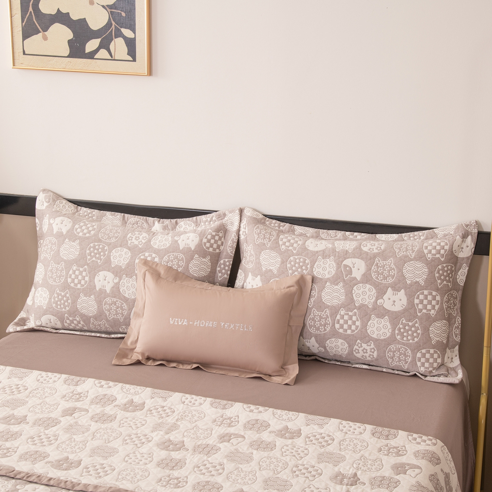 КПБ на резинке Сатин Aurora Veil AVR003, Евро, наволочки 50-70 2 шт, простынь 140*200*25