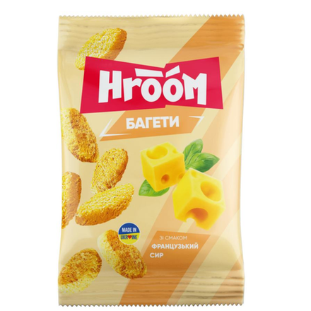 Сухарики багет HROOM со вкусом сыра 60 гр