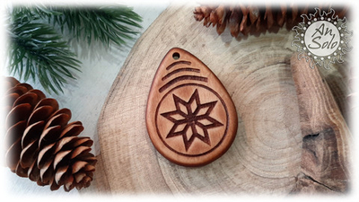 Оберег-слеза "Алатырь" из кедра