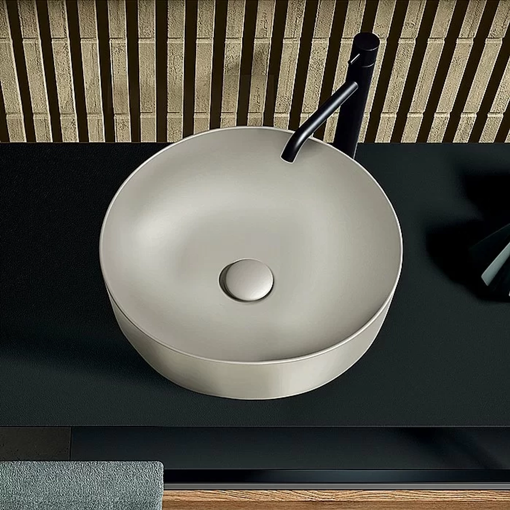 Раковина накладная Kerasan Nolita 40 534459 Grigio matt