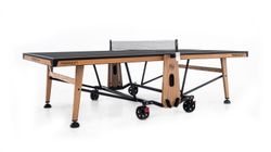 Теннисный стол складной для помещений "RASSON PREMIUM T01 Indoor" (274 х 152,5 х 76 см, натуральный дуб) с сеткой