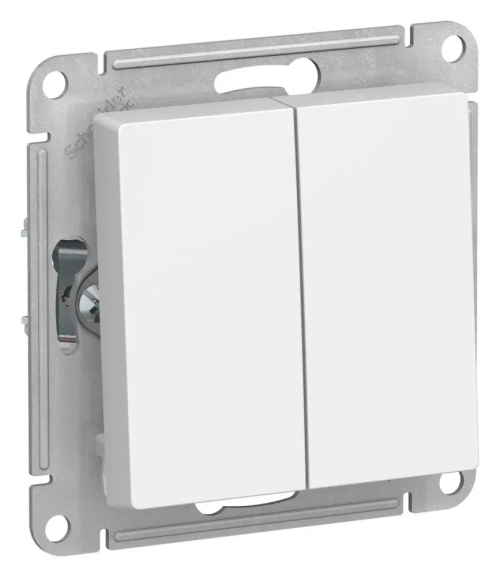 ATLASDESIGN 2-клавишный ПЕРЕКЛЮЧАТЕЛЬ, сх.6+6, 10АХ, механизм, ЛОТОС